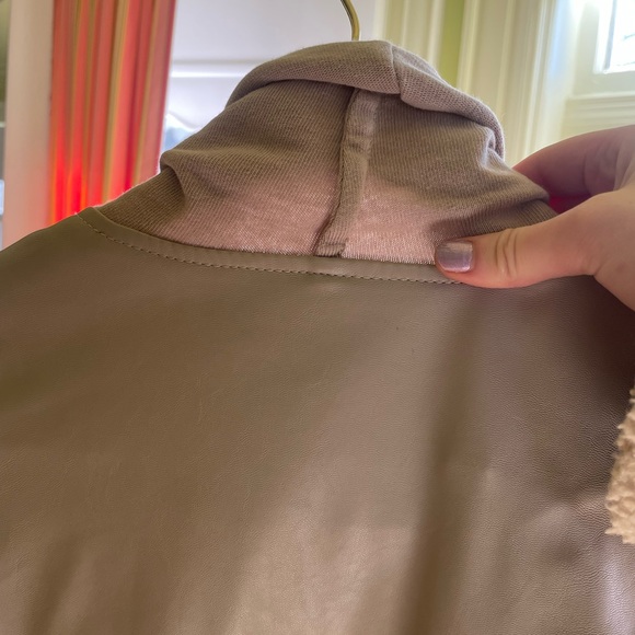 BLANK NYC Faux leather and fabric jacket asymmetrical - Picture 5 of 9